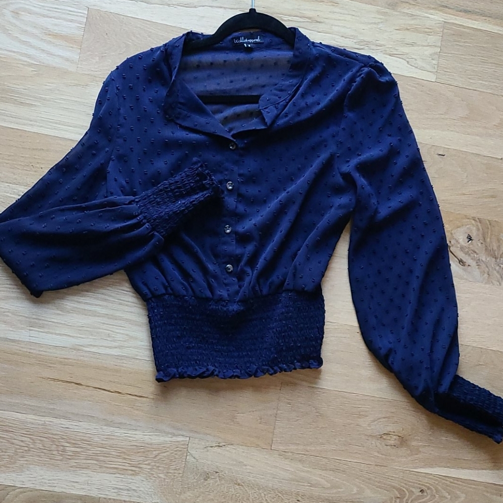 Sheer pindot top